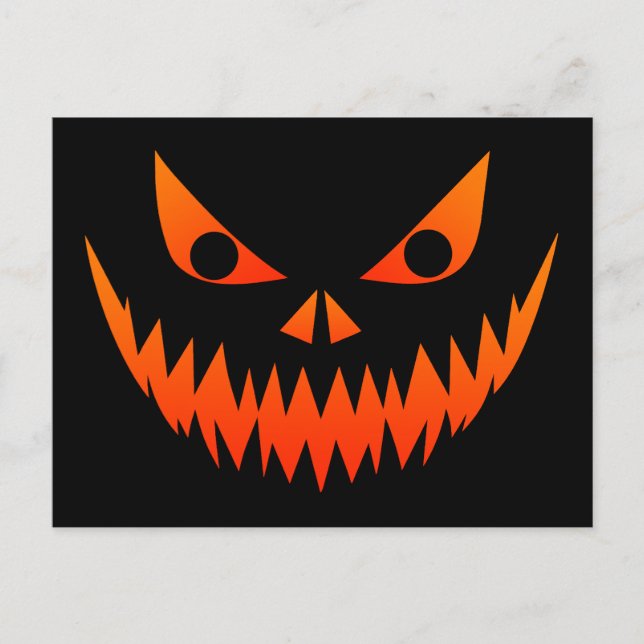 Postal Cara espeluznante de Halloween (Anverso)