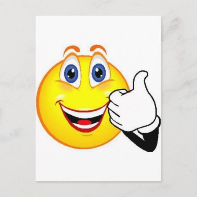 Postal Cara feliz (Anverso)