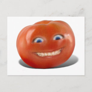 Postal Cara Feliz Tomate Sonriente
