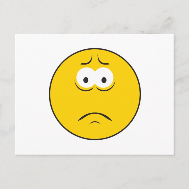 Postal Cara Fruncida Triste (Anverso)