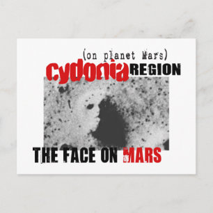 Postal Cara humana en el planeta Mars