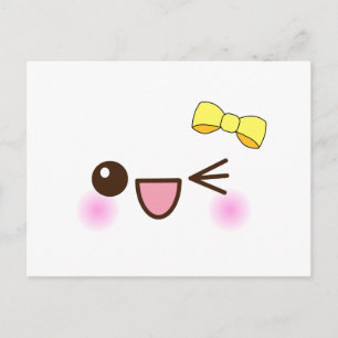 Postal ¡Cara Kawaii!