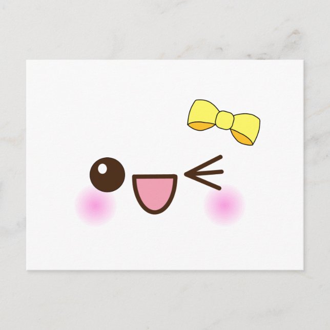 Postal ¡Cara Kawaii! (Anverso)