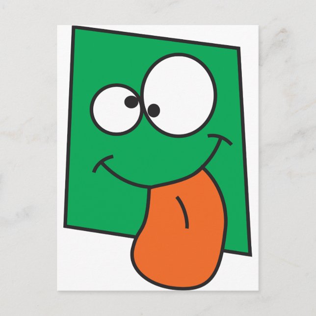 Postal Cara loca (Anverso)