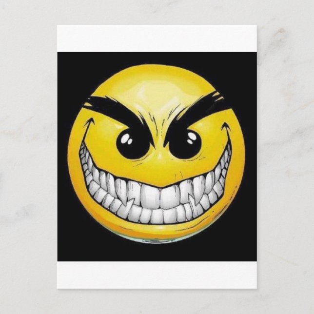 Postal Cara malvada (Anverso)
