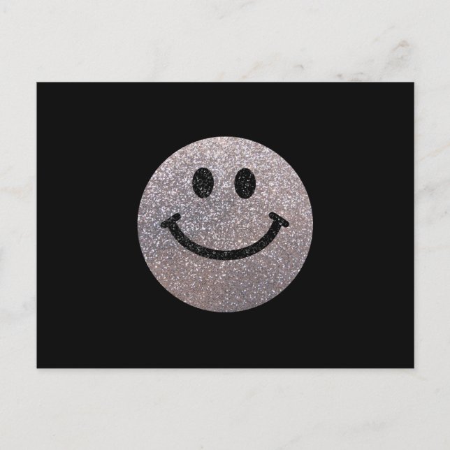 Postal Cara purpurina falsa de plata (Anverso)