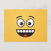 Cara sonriente con boca abierta