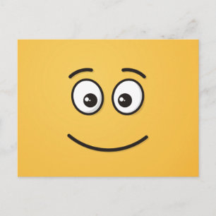 Postal Cara sonriente con ojos abiertos