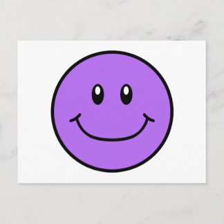 Postal Cara sonriente Postcard Purple 0001
