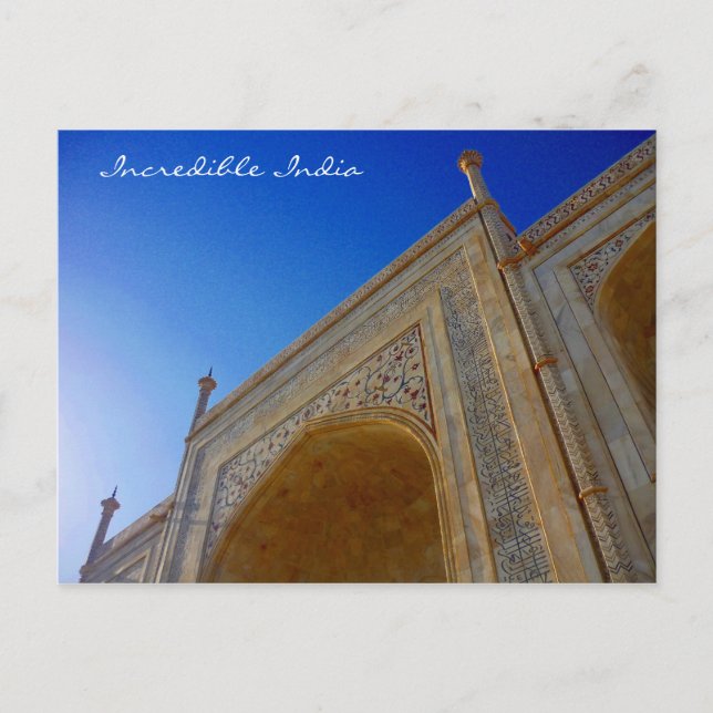 Postal cara taj mahal (Anverso)