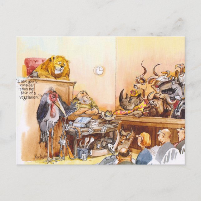 Postal Cara vegetariana (Anverso)