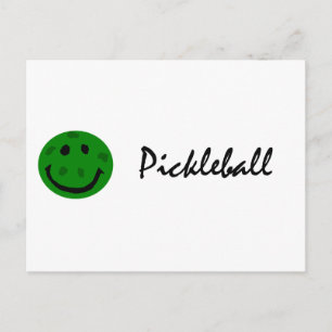 Postal Cara verde divertida de Pickleball