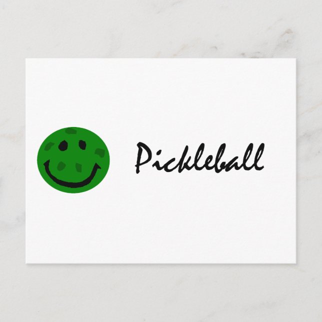 Postal Cara verde divertida de Pickleball (Anverso)
