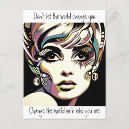 Postal Cara y cita del Retro 60