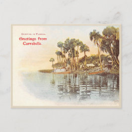 Postal Carabelle, saludos vintage de Florida