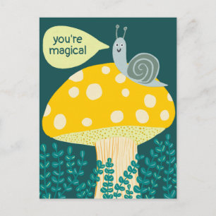 Postal Caracol caprichoso en un PERSONALIZADO mágico de h