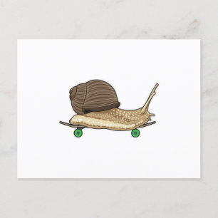 Postal Caracol como patinador con monopatín