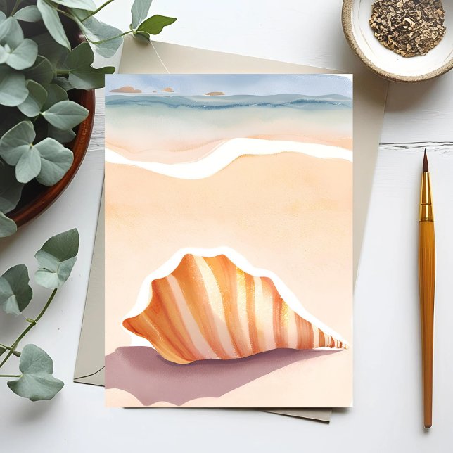 Postal Caracol | Concha marina costera de la playa (Subido por el creador)