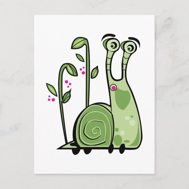 Postal Caracol divertido (Anverso)