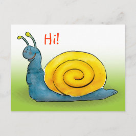 Postal Caracol feliz | Hola
