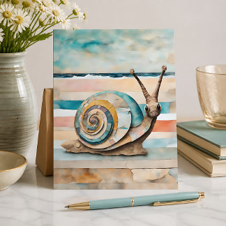 Postal Caracol Mixed Media