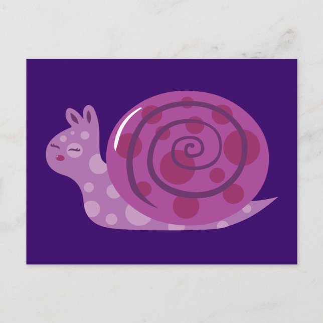 Postal Caracol morado (Anverso)