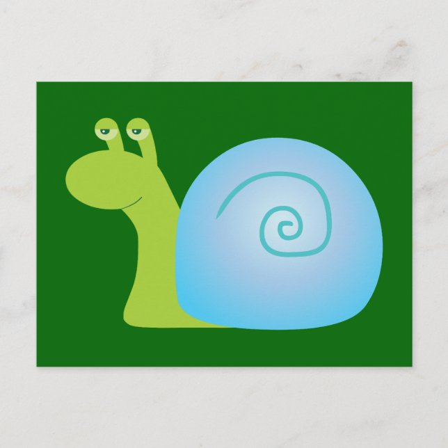 Postal Caracol verde (Anverso)