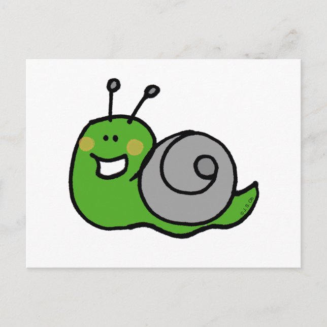 Postal Caracol verde (Anverso)