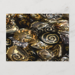 Postal Caracoles dorados