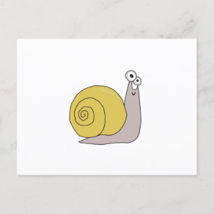 Postal Caracoles graciosos de caracol para amantes de los