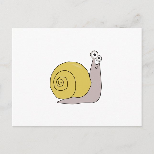 Postal Caracoles graciosos de caracol para amantes de los (Anverso)