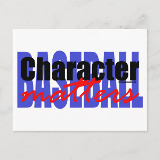 Postal Carácter de béisbol