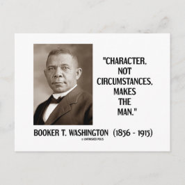 Postal Carácter de Booker T. Washington no circunstancias