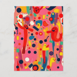 Postal Carácter de dibujos animados