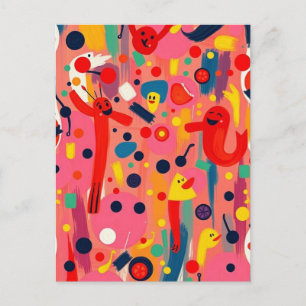 Postal Carácter de dibujos animados