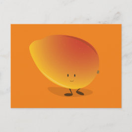 Postal Carácter de mango sonriente