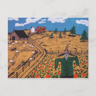 Postal Carácter de parche de calabaza