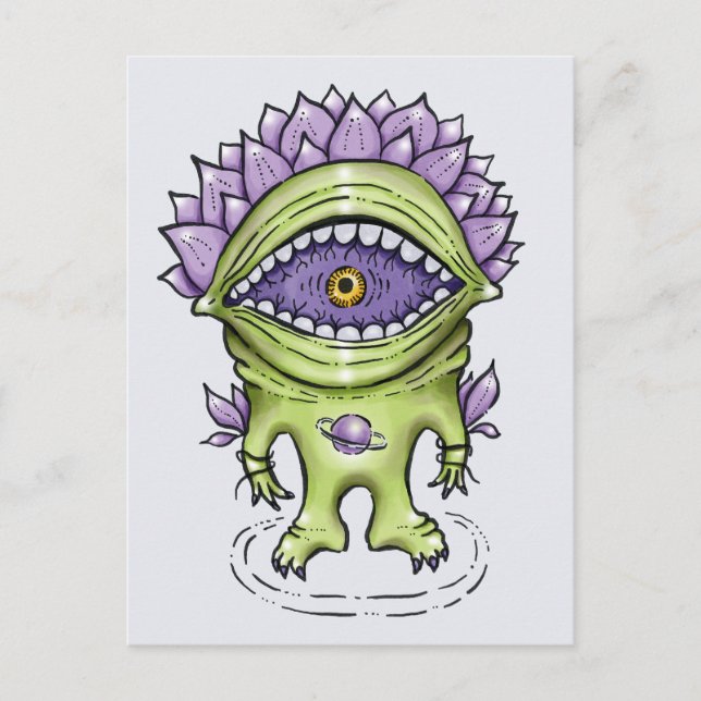 Postal Carácter de planta alienígena - Creatura de astron (Anverso)