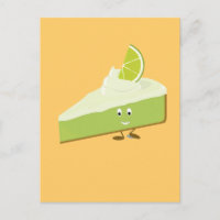Carácter de rebanada de pastel de cal