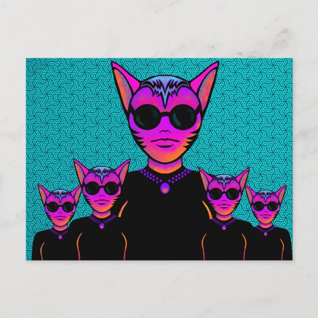 Postal Carácter felino (Anverso)
