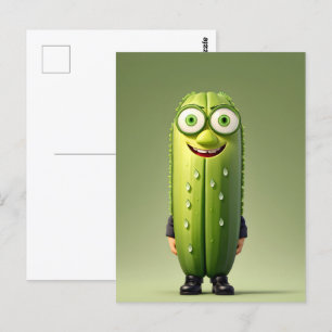 Postal Carácter pepino gracioso