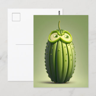 Postal Carácter pepino gracioso
