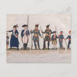 Postal Caracteres de la revolución francesa