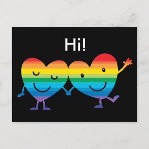 Postal Caracteres del corazón