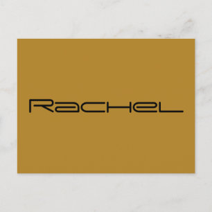Postal Caracteres Rachel del tipo de letra geométrica de