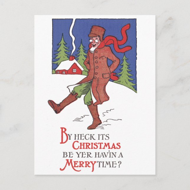 Postal Caramba son los Navidades Vintage Christmas Card (Anverso)