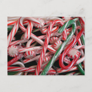 Postal Caramelos de Caña y Mentol Navidad