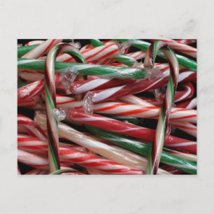Postal Caramelos de menta de chocolate Festivo Navideño
