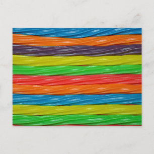Postal Caramelos de regaliz de color arcoiris