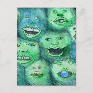 Postal Caras divertidas. Monstruos Personalizados diverti